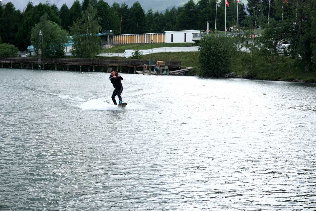 Wakeboarding on the lake