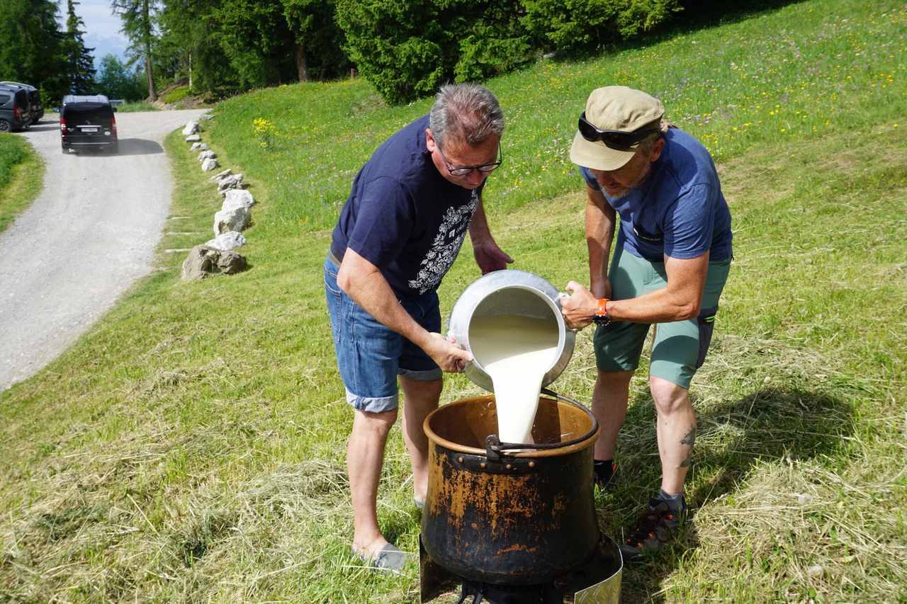 Cheese making in Crans Montana