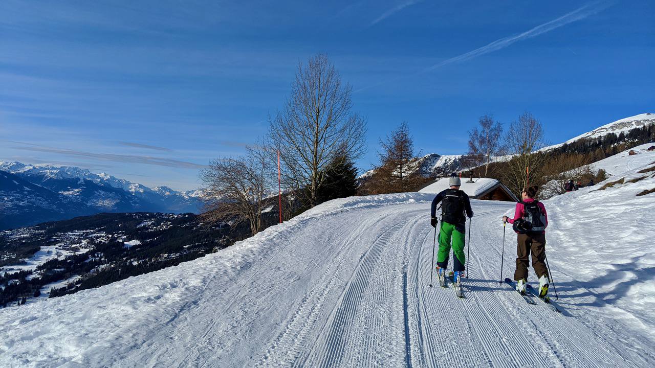 Ski touring in Crans-Montana