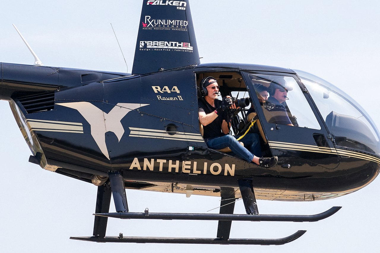 Donn Delson in his dorr free helicopter