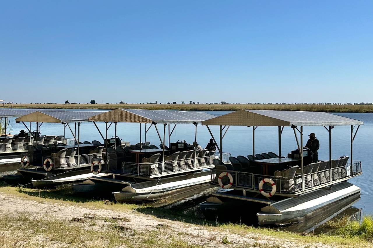 Electric Boats at Chobe Game Lodge in Chobe National Park, Botswana