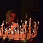 Georgia - Mtskheta - woman praying