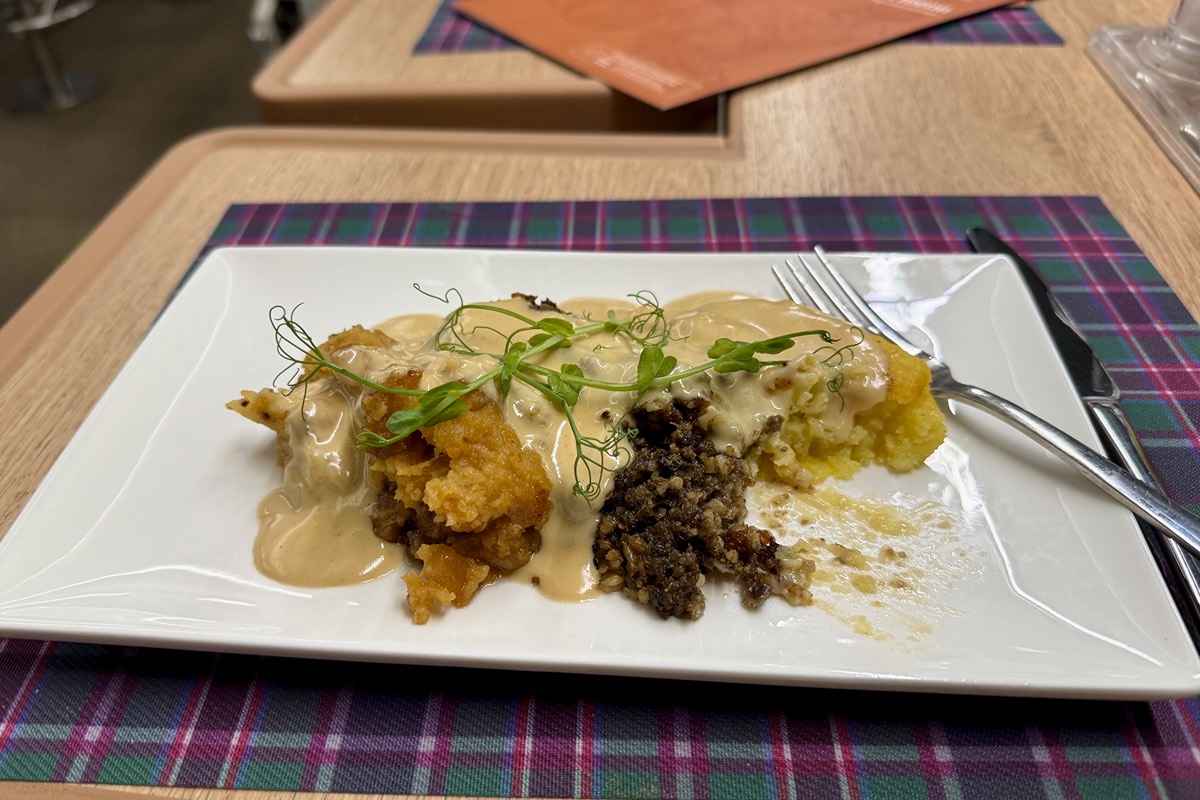 Haggis, Neeps and Tatties for Dinner on the Caledonian Sleeper