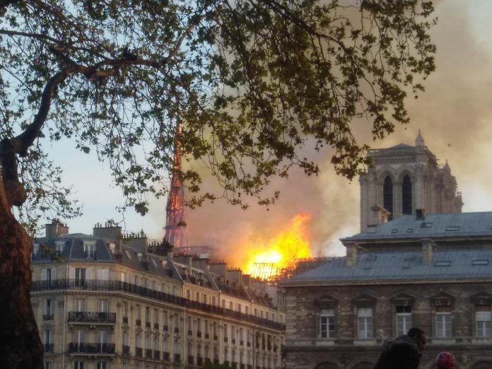 Notre-Dame-de-Paris on fire