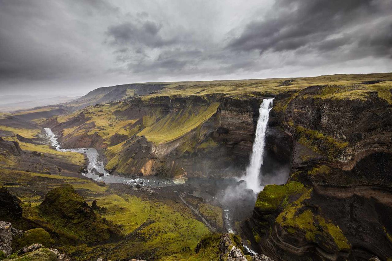 Iceland - Jorsardalur Haifoss-Waterfall