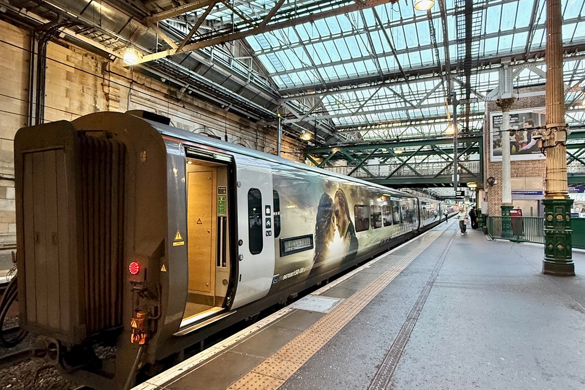 The Caledonian Sleeper at Edinburgh Waverley Station