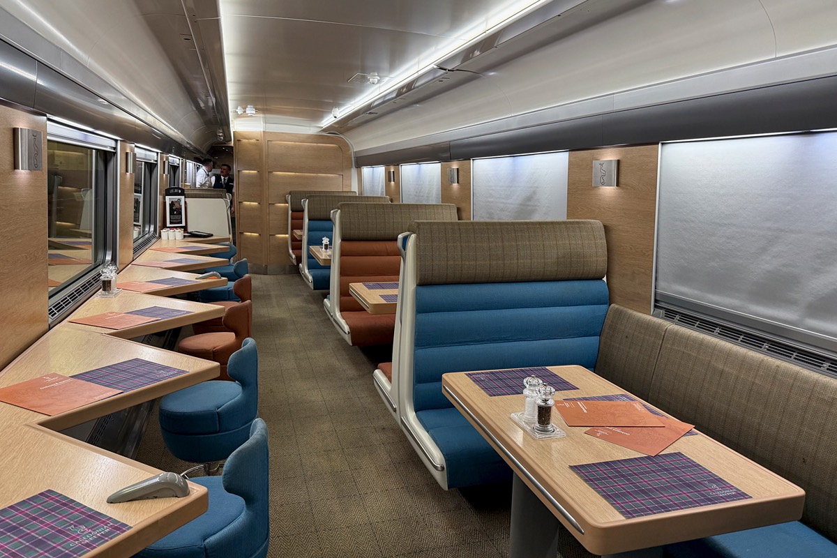 The Dining Car on the Caledonian Sleeper
