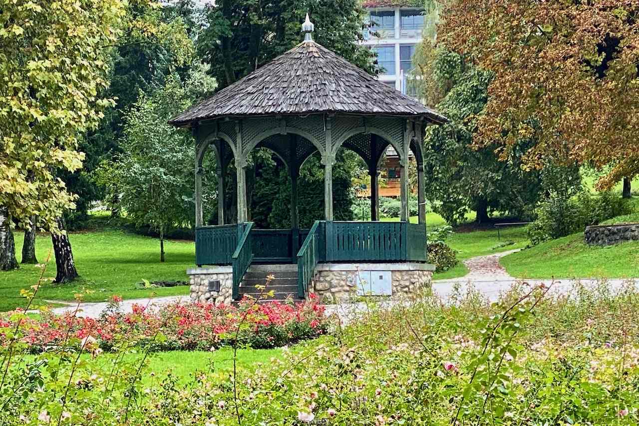 The Spa Garden by Lake Bled in Slovenia