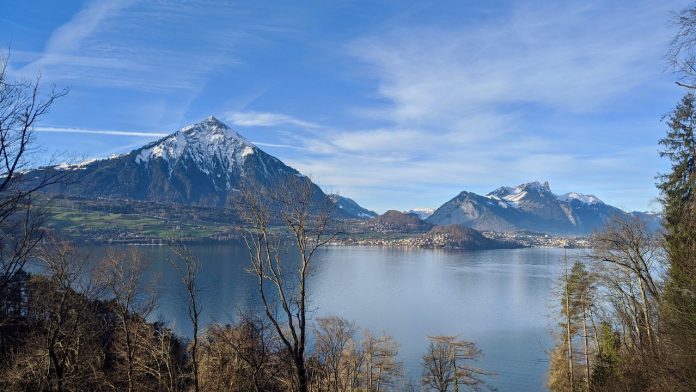 View from run Lake Thun