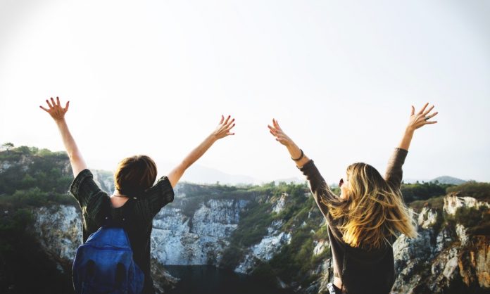 Happy travellers